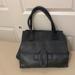 Blue/Gray Leather Doncaster Handbag